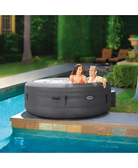 Intex SimpleSpa Bubble Massage 4 Person Inflatable Hot Tub with Insulated Cover