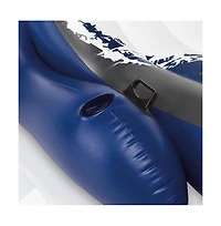 Intex Inflatable Floating Comfortable Recliner Lounges with Cup Holders (2 Pack