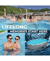 Bestway Power Steel 16' x 10' x 42" Rectangular Above Ground Swimming Pool Set