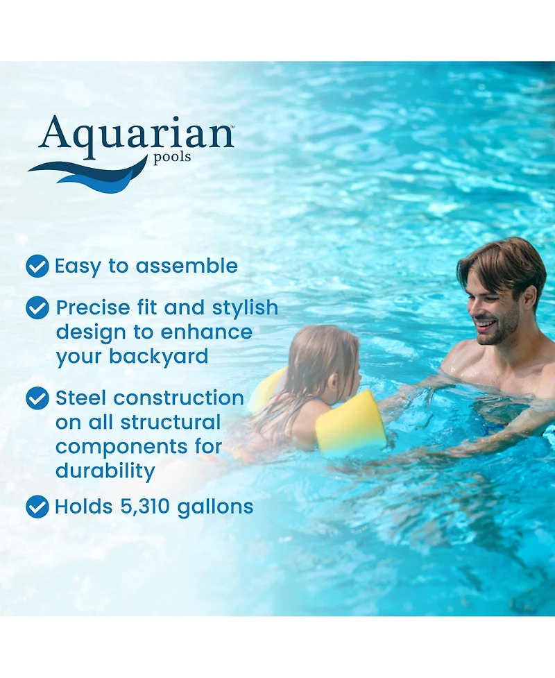 Aquarian Phoenix 15ft x 52in Above Ground Swimming Pool Kit & Pump & Ladder Kit