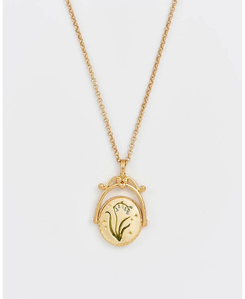 Fable England B Initial Bluebell Spinner Chain Necklace