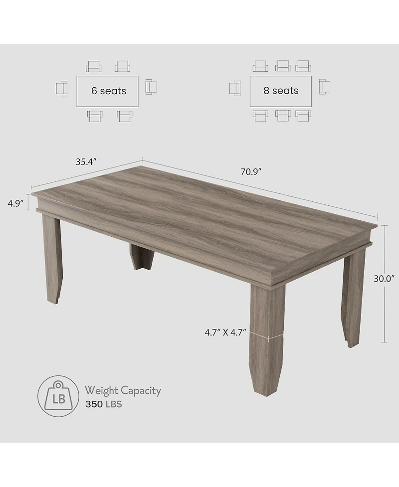 gaomon Kitchen Farmhouse Dining Table for Dining Room, Kitchen for 6-8 People
