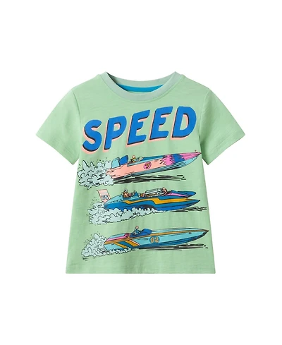 Andy & Evan Little Boys and Speed Boat Graphic Tee