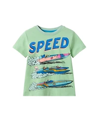 Andy & Evan Little Boys and Speed Boat Graphic Tee