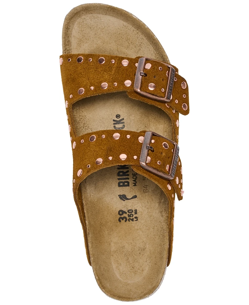 Birkenstock Women's Arizona Rivets Suede Leather Sandals from Finish Line