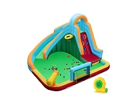 Slickblue Kids Water Slide Bounce House 6-in-1 with Climbing Wall and Pool