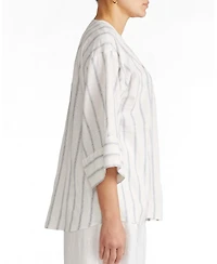 Universal Standard Plus Elio V-Neck Linen Top