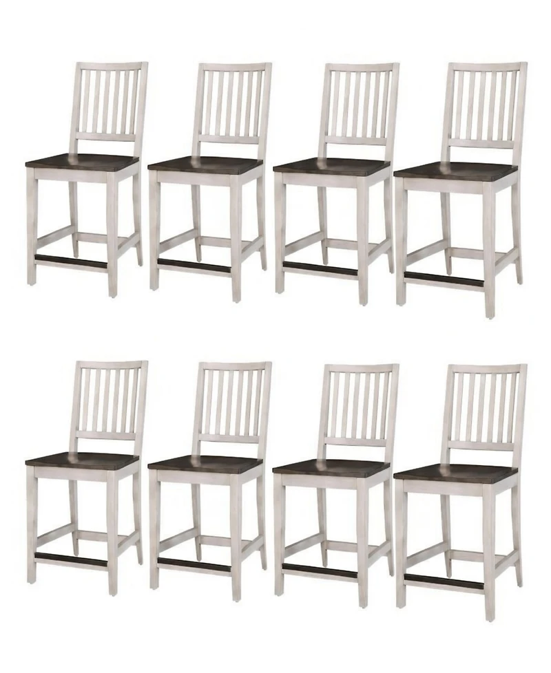 Dawnwood 8-Piece Wood Counter Side Chair Set