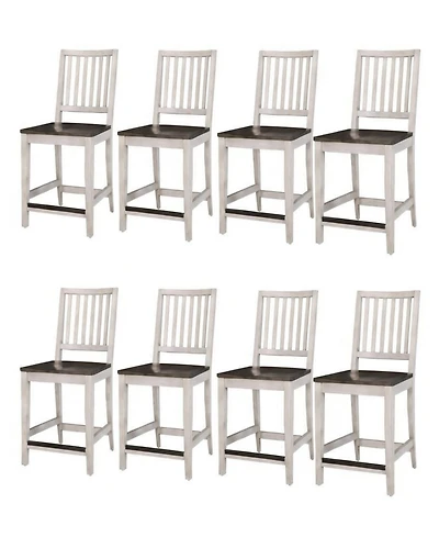 Dawnwood 8-Piece Wood Counter Side Chair Set