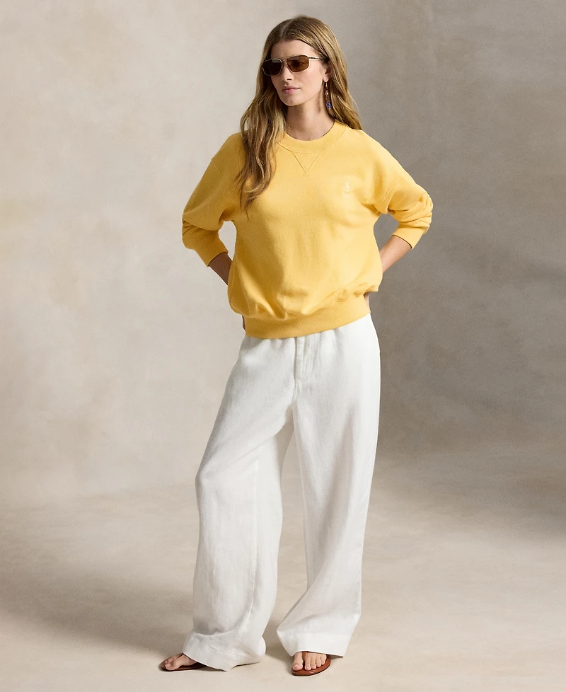 Polo Ralph Lauren Women's Island Fleece Crewneck Long-Sleeve Sweatshirt