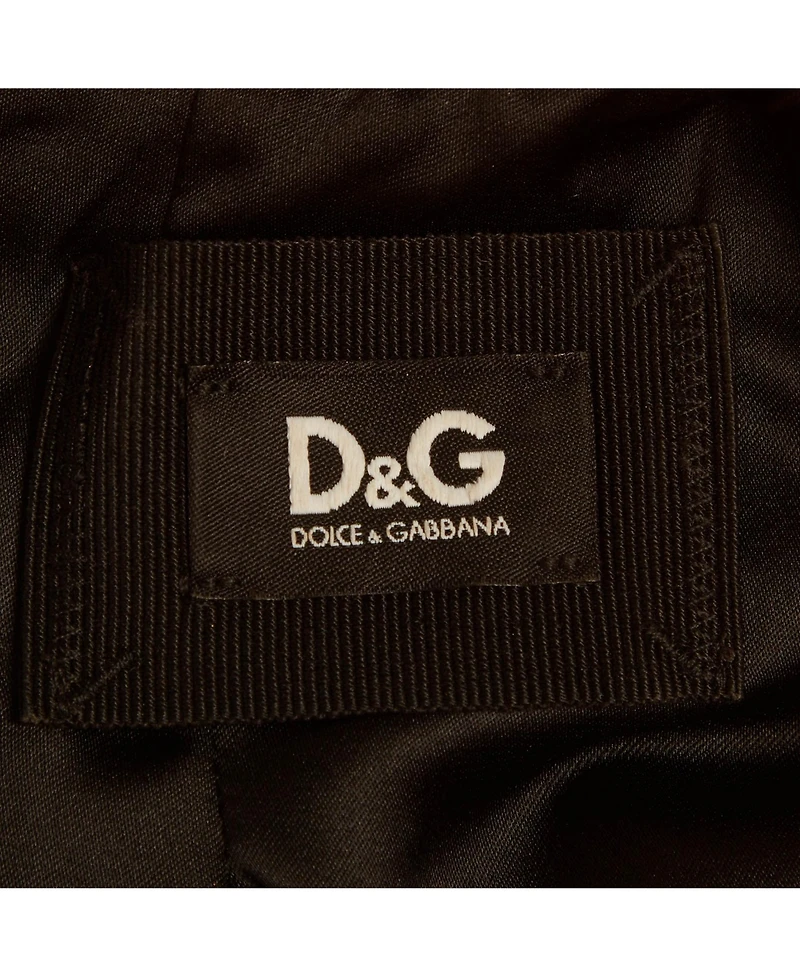 Pre-Owned Dolce & Gabbana Women's Dandg Sateen Contrast Embellished Hem Sleeveless Shift Dress