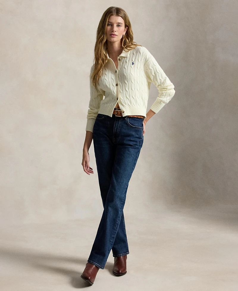 Polo Ralph Lauren Women's Collar Long-Sleeve Cardigan