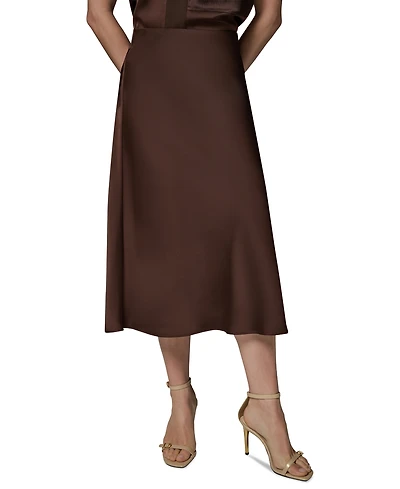 Donna Karan New York Petite A-Line Midi Skirt