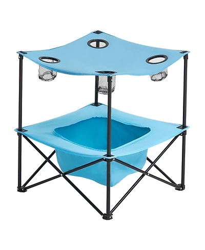 Gouun Portable Folding Table with Cup Holders, 600D Oxford Fabric