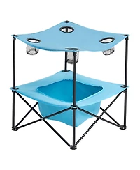 Gouun Portable Folding Table with Cup Holders, 600D Oxford Fabric