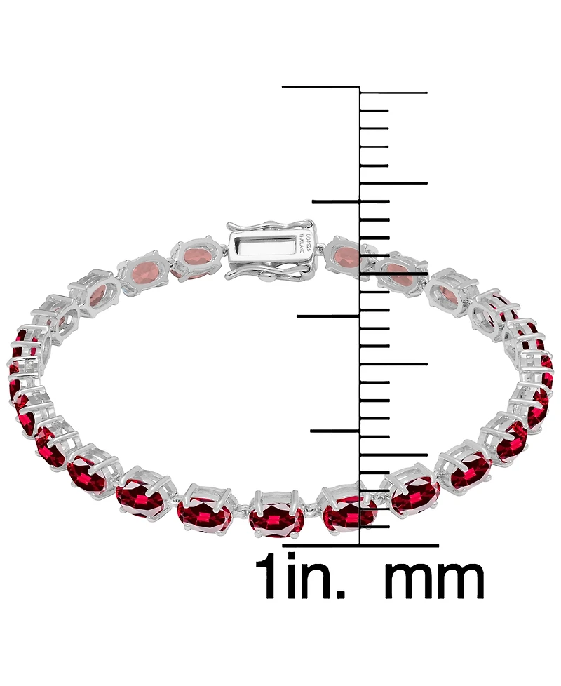 Macy's Garnet (12.65 ct. t.w.) Bracelet in Sterling Silver
