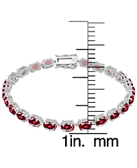 Macy's Garnet (12.65 ct. t.w.) Bracelet in Sterling Silver