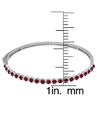 Macy's Garnet (2.73 ct. t.w.) Bangle Bracelet in Sterling Silver