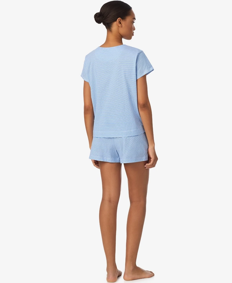 Lauren Ralph Women's 2-Piece Cotton Tee and Boxer Set