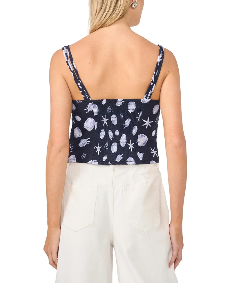 1.state Women's Rayon-Blend Pin Tuck Tank Top