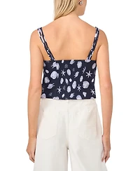 1.state Women's Rayon-Blend Pin Tuck Tank Top