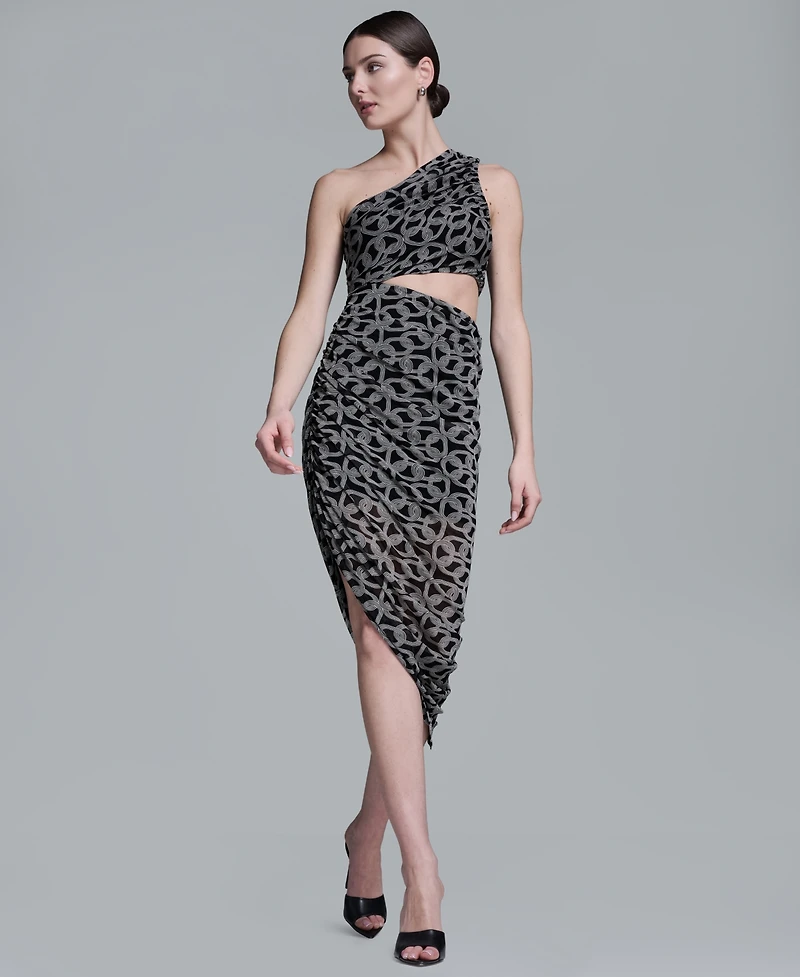 Bcbg Women's One-Shoulder Midi Dress
