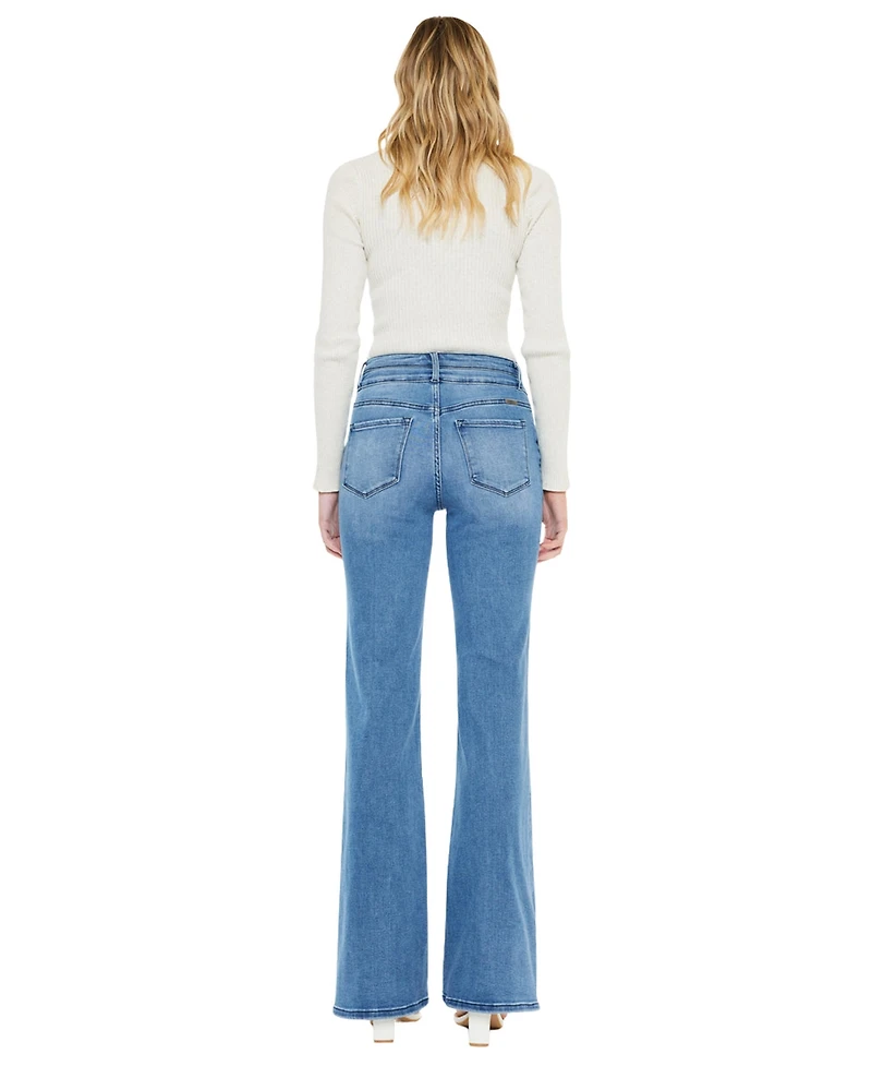 KanCan Essential Women's Onyx Ultra High Rise Wide Flare Jeans