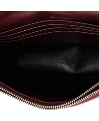 Pre-Owned Saint Laurent Classic Monogram Tassel Chain Wallet Embossed Leather