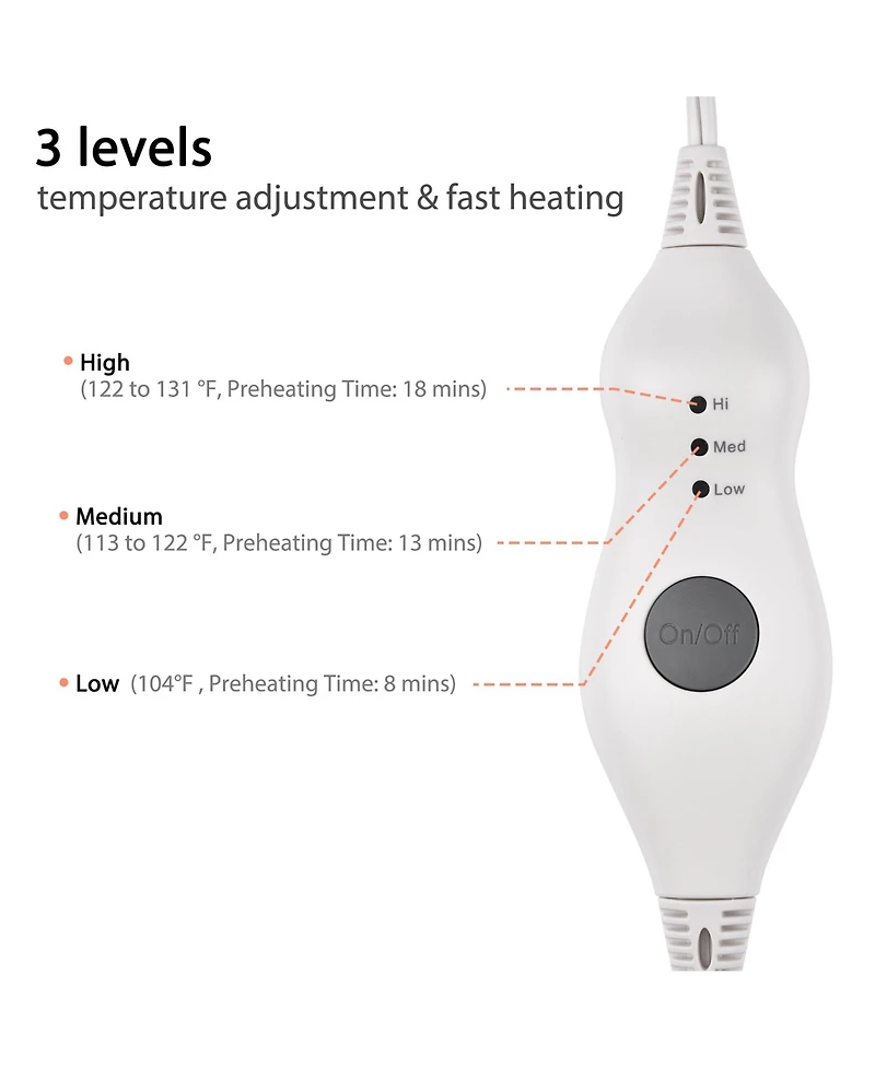 Yescom 2 Packs Electric Heated Foot Warmer Unisex Winter Foot Heating Pad Auto Shut Off