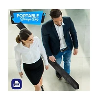 Pyle Universal 60-Inch Tripod Screen - Floor Standing Portable Fold-Out Roll-Up Tripod Manual Projector Screen