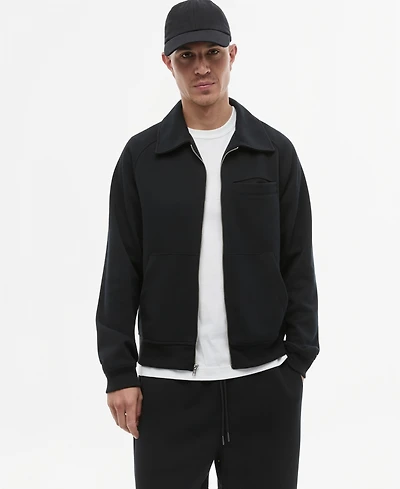 Mode of One Men's Relaxed-Fit Sweatshirt-Knit Jacket, Macy's Exclusive
