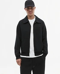 Mode of One Men's Relaxed-Fit Sweatshirt-Knit Jacket, Macy's Exclusive
