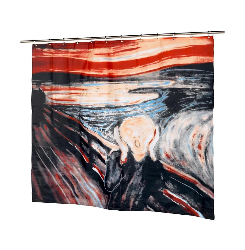 Carnation Home Fashions "The Scream" Museum Collection Fabric Shower Curtain