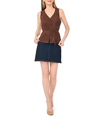 Vince Camuto Women's Cotton V-Neck Tank Top