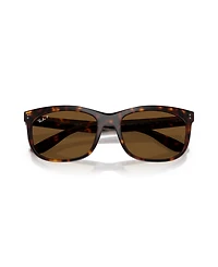 Ray-Ban Unisex Polarized Rectangle Sunglasses, Balorette RB2389F