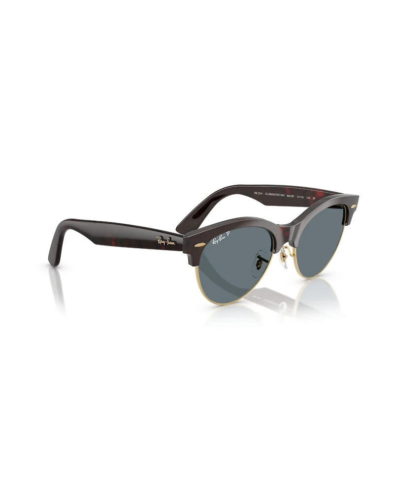 Ray-Ban Unisex Polarized Clubmaster Way Square Sunglasses,RB2341