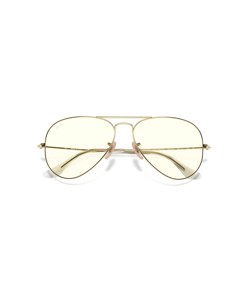 Ray-Ban Unisex Aviator Clear Evolve Photochromic Pilot Sunglasses, RB3025