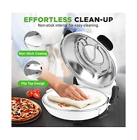 Countertop Pizza Maker - Electric Pizza Oven with Temperature Controls, Window and Thermometer