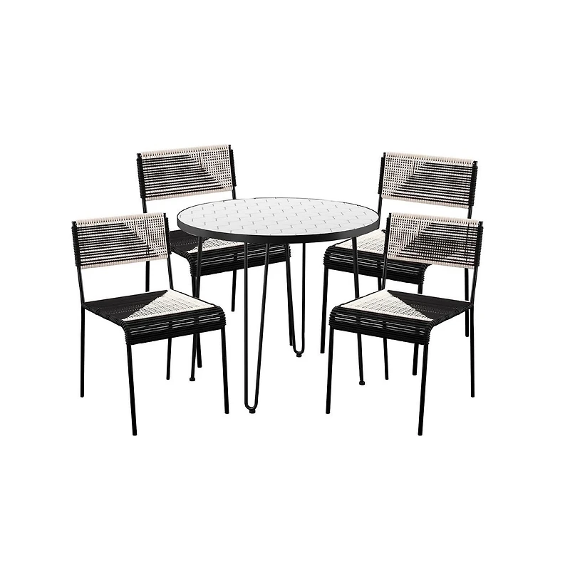 Augusta Home Watkindale 4 Chair Bistro Set