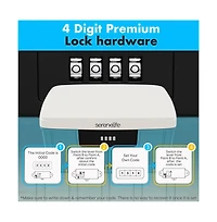 SereneLife Heavy-Duty Storage Bin with Built-in Combination Lock – Durable Plastic Organizer with Secure Lid