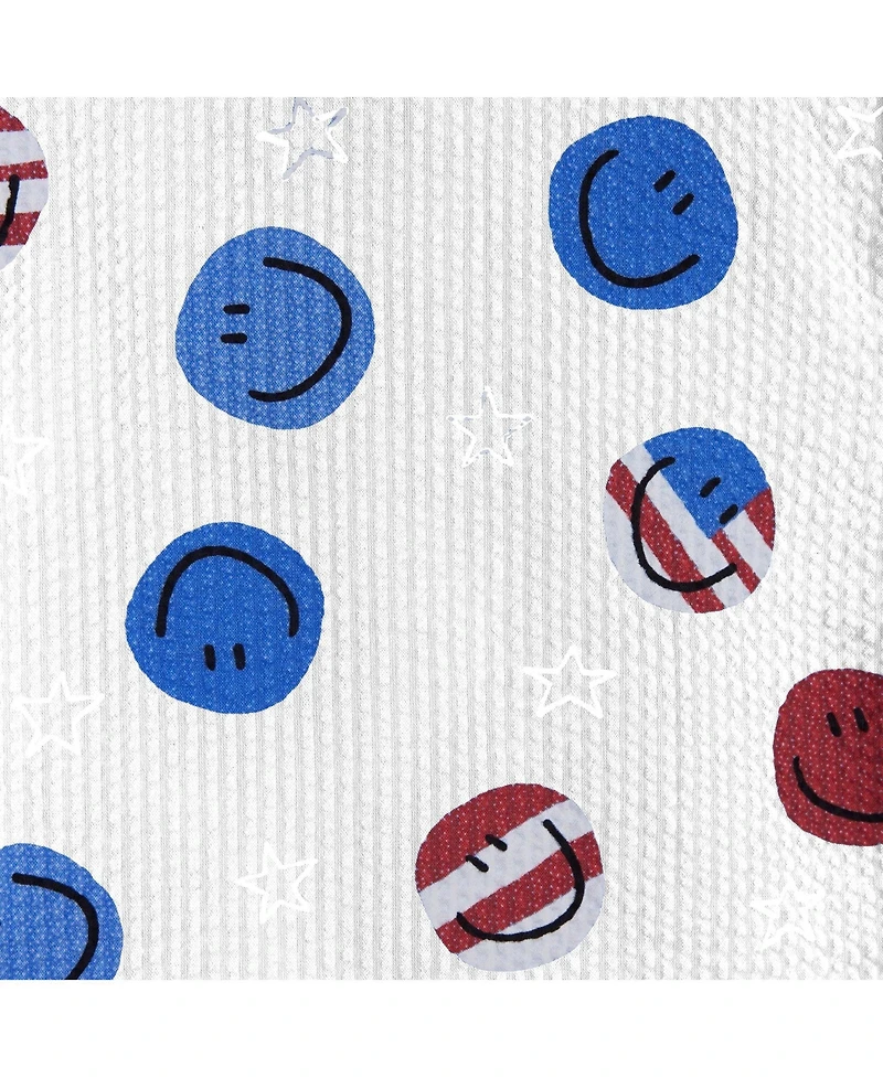 Andy & Evan Baby Boys Short Sleeve Patriotic Smile Seersucker Set