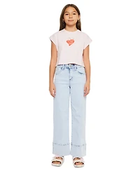 KanCan Big Girls Usa Kassie High Rise Crop Wide Leg Jeans