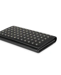 Pre-Owned Saint Laurent Black Grain De Poudre Leather Studded Classic Marquage Flap Wallet