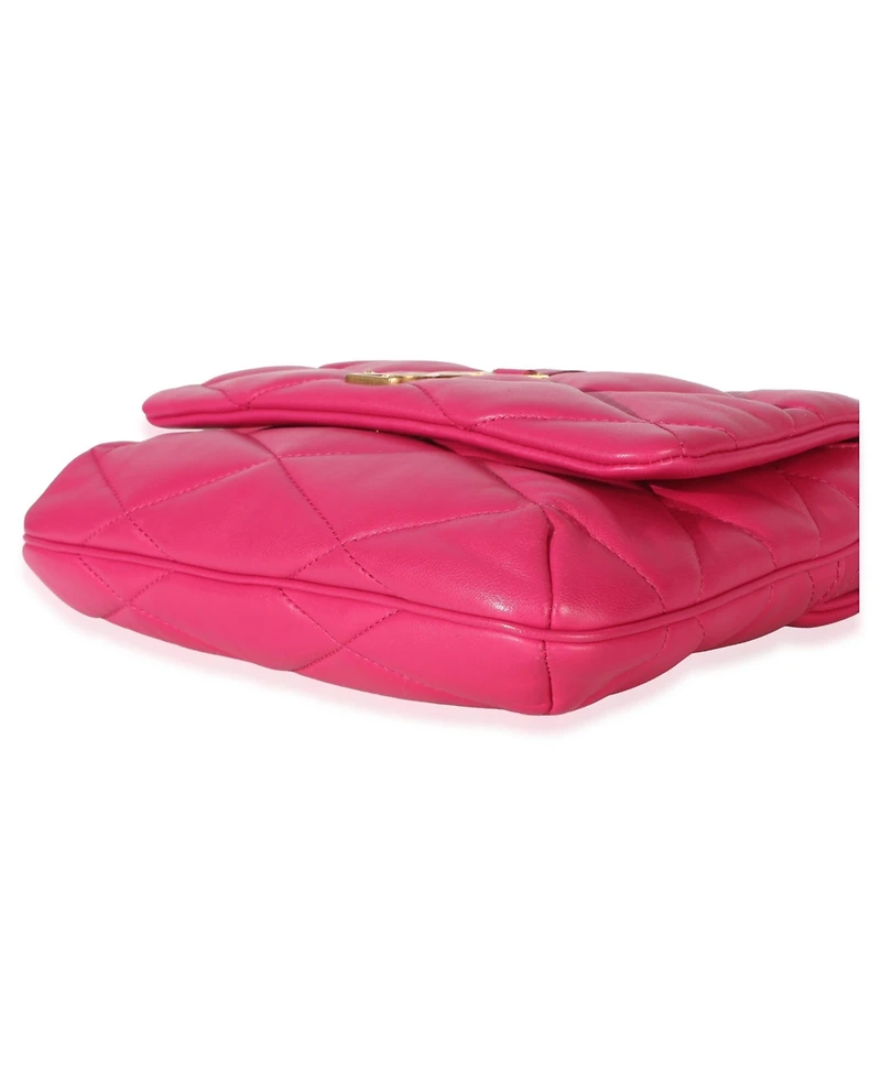 Pre-Owned Saint Laurent Pink Diamond Quilted Lambskin Le 5 a 7 Shoulder Flap Bag