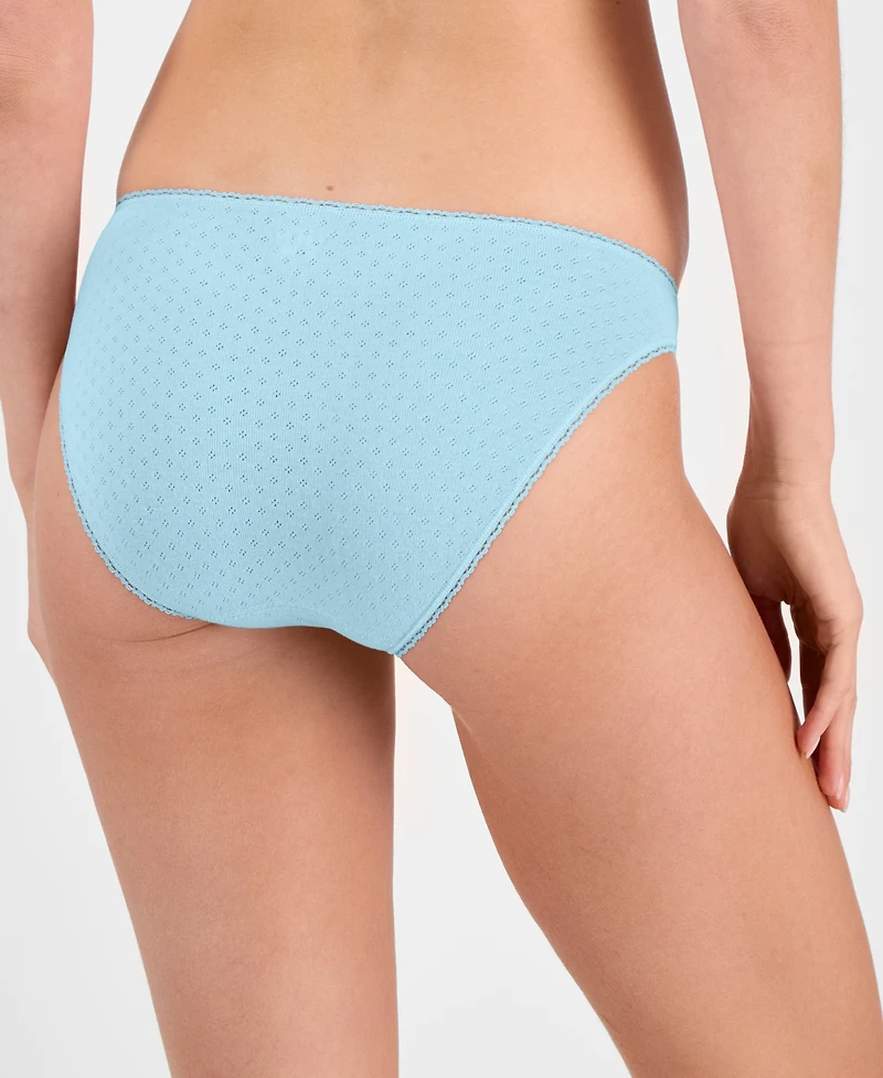 Charter Club Women's Cotton Pointelle Bikini Underwear, Created for Macy's