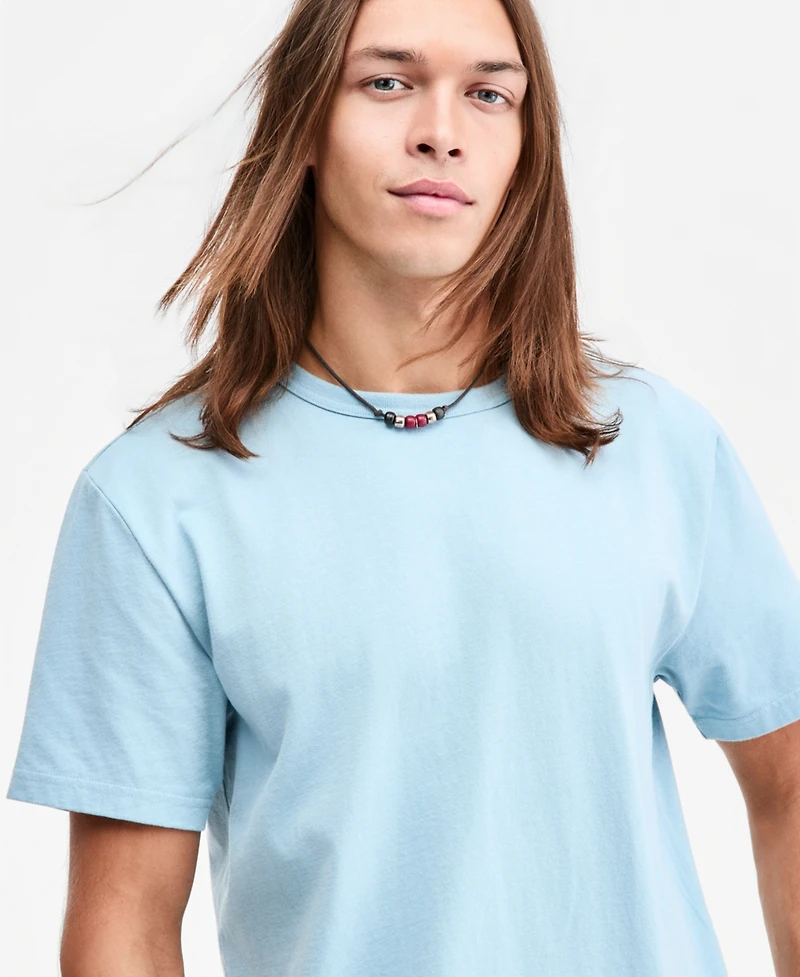 Sun + Stone Men's Tropical Leaf Embroidered T-Shirt, Macy's Exclusive
