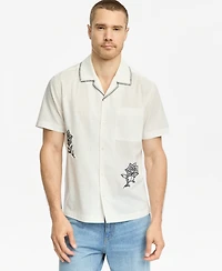 Sun + Stone Men's Nicholas Embroidered Camp Shirt