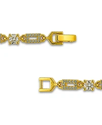 Macy's Cubic Zirconia Pave Rectangle Link Bracelet