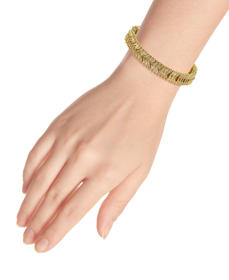 Macy's Trapezium Cubic Zirconia Chevron Pattern Tennis Bracelet