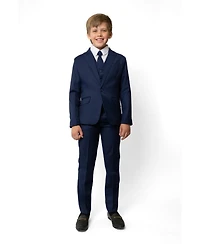 Peanut Butter Collection Big Boys Luxor Slim Fit Wool Blend 5-Piece Shirt, Tie, Jacket, Vest and Pants Suit Set
